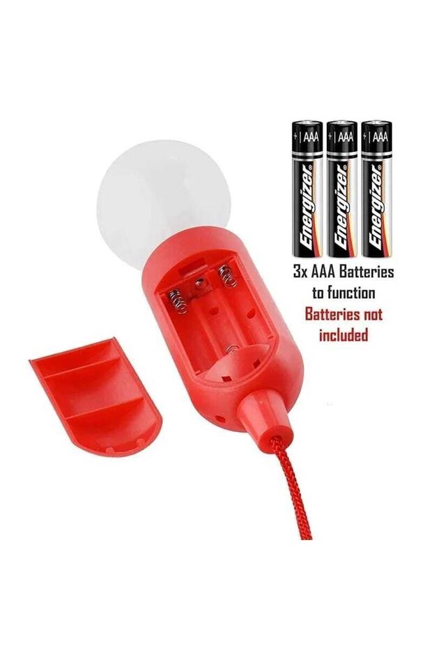 Pilli Çek Bırak Ipli Asılabilir Taşınabilir Ampül Kamp Lambası Çadır Led Işıldak 2 Adet - 3