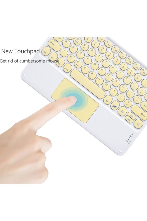 Apple Ipad Pro 9.7 Inç Bluetooth Klavye Touchpad Slim Kablosuz Wifi Q Klavye - 4