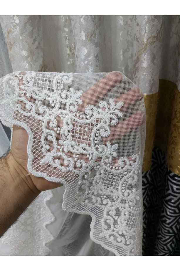 Tül Perde Grek Etek Desenli Sık Pile 1 E 3 - 5