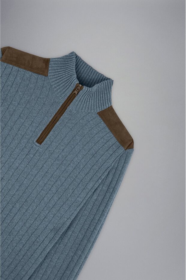 MEN'S ZIPPED PULLOVER C.W. WOOL - 6