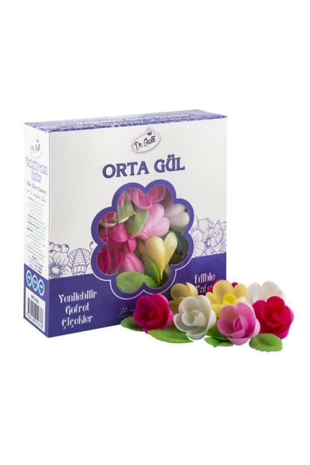 Dr. Yenilebilir Gofret Gül Orta (50 Ad. Gül 100 Ad.yaprak) - 1