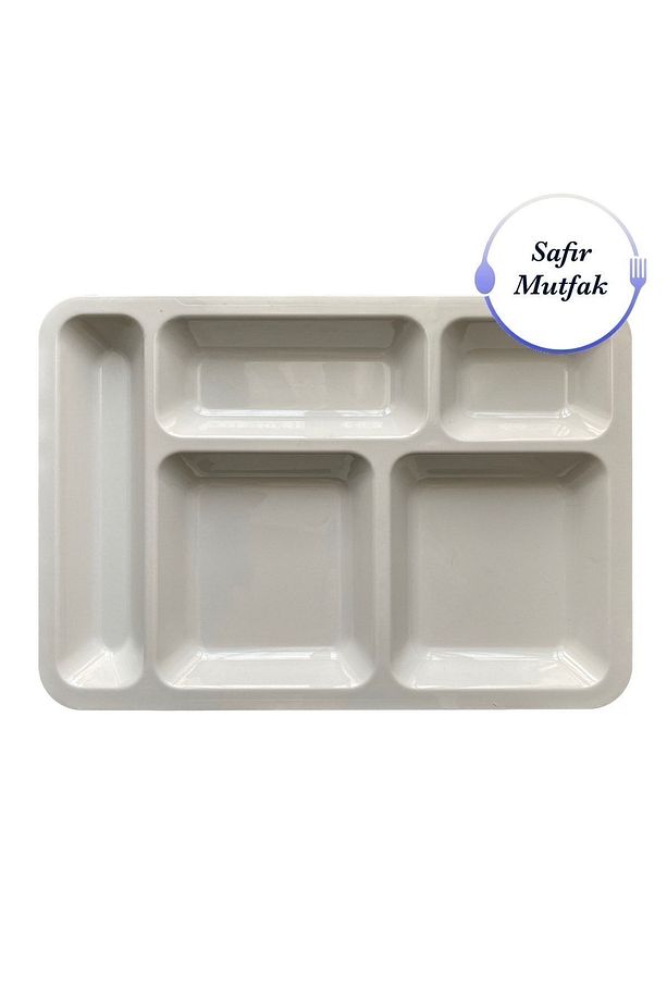 5 Gözlü Beyaz Tabldot Tabak, Tabilot, Tabildot - 1