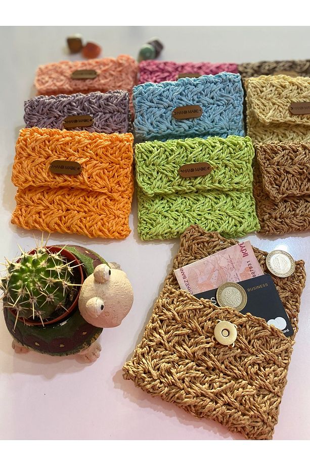 Kağıt İp Minik Bozuk Para Cüzdanı (9cm x 11cm) - 1
