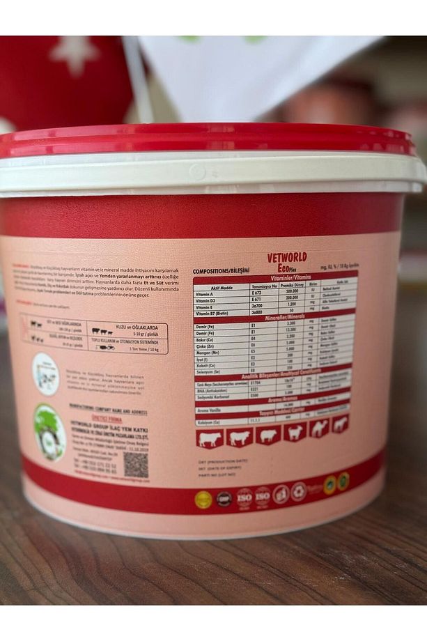 ECO PLUS Besi ve Süt İnekleri için Vitamin Mineral ve Maya Katkılı Yem Premiksi 5KG - 2