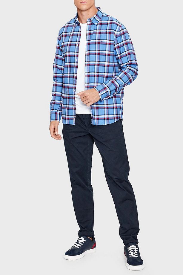 Pamuklu Relaxed Tapered Fit Chino Pantolon Erkek PANTOLON MW0MW32131 DW5 - 1