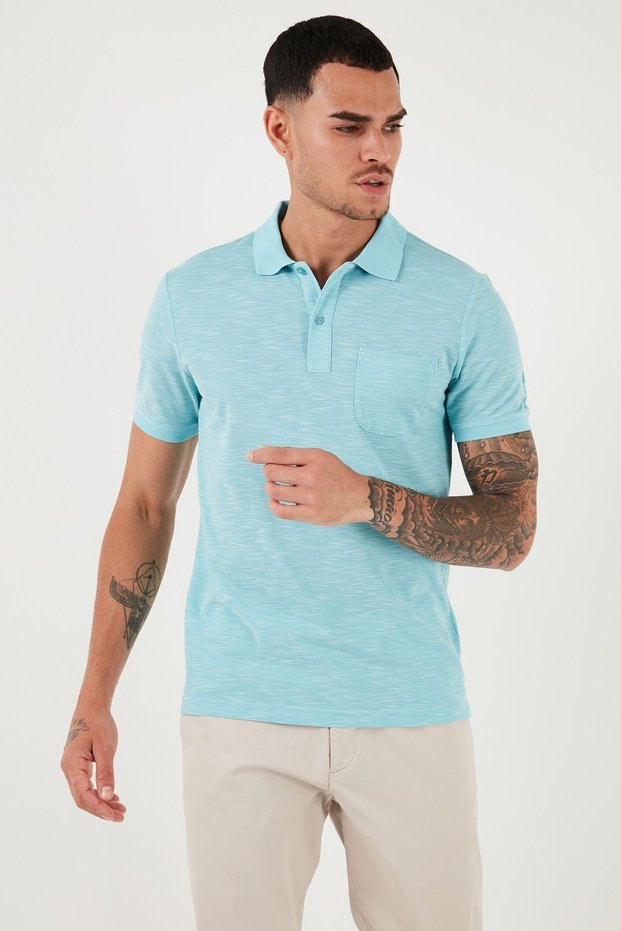 U.S. Polo Cotton Blend Slim Fit Polo Collar t Shirt Men's Polo Collar t Shirt G081Gl0111792137