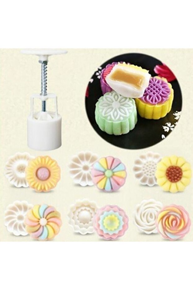 اضغط على مجموعة Mooncake Kopat مجموعة مكونة من 7 قطع لصنع مسدس البسكويت 5625