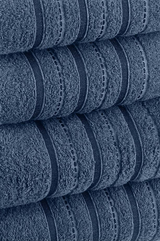 4 Lü Banyo Havlusu Seti Dora Indigo - 70 X 140 - 4