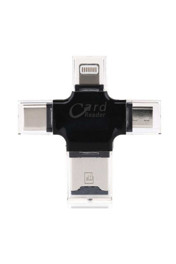 Usb Girişli 3 In 1 Lightning Type C Micro Usb C 3.0 Flash Dosya Aktarım Çevirici Dönüştürücü - 1