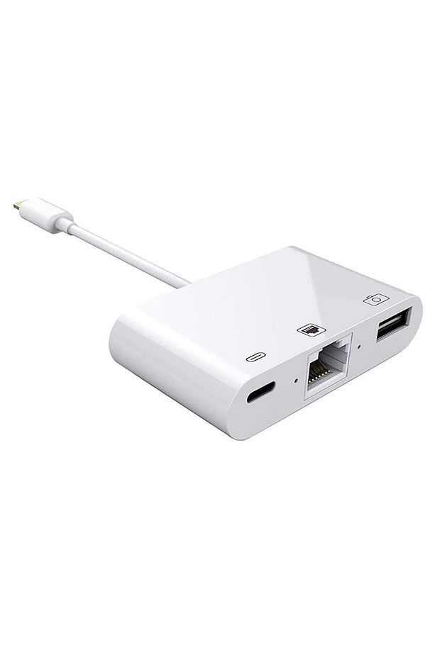 Lightning 3in1 Ethernet Rj45 Ve Usb Kamera Ethernet Kamera Çevirici Kamera Okuyucu Otg Pd Usb - 1