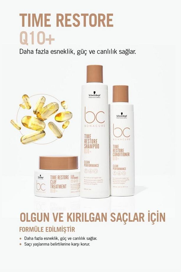 Q10+ Time Restore Olgun ve Kırılgan Saçlar İçin Şampuan 250ml - 2