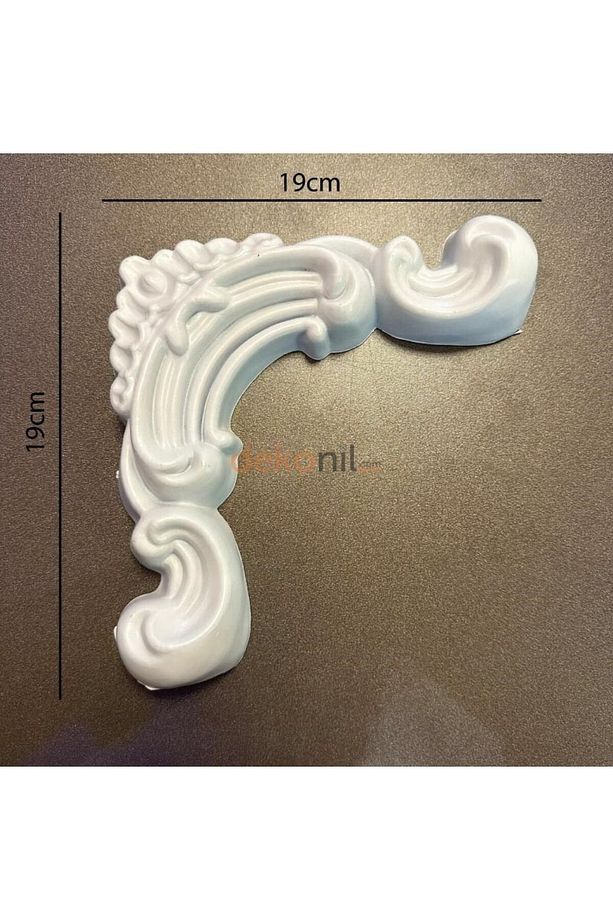 Elmas Plastik Boyanabilir 4cm Çıta Geçmeli Köşe Motifi ( 1 Adet) - 4