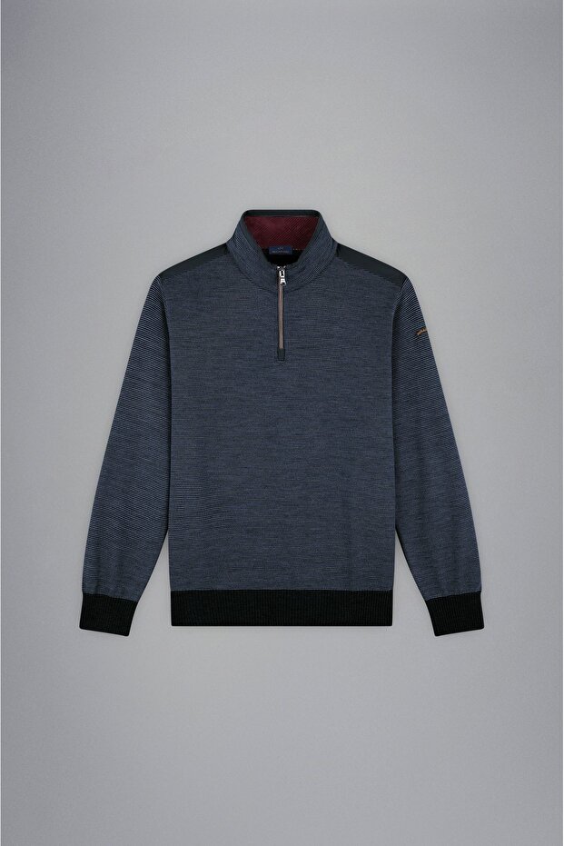 MEN'S ZIPPED PULLOVER C.W. WOOL - 2