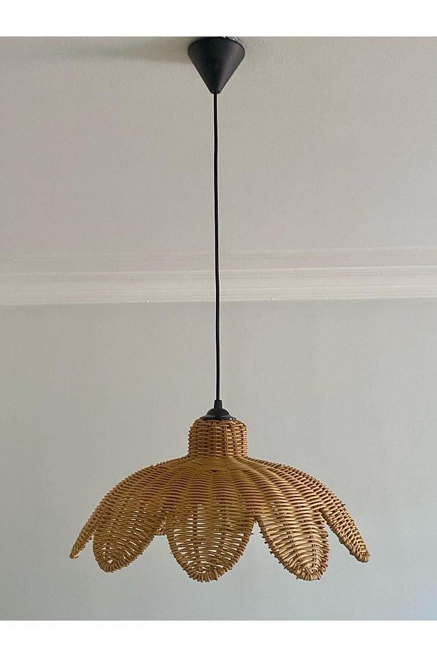 Rattan Çiçek Avize Rattan Avize Bambu Çiçek Avize Bambu Avize Hasır Çiçek Hasır Avize - 5