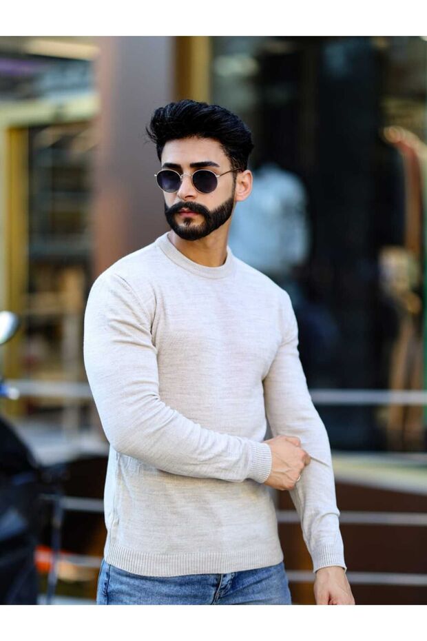 Erkek Triko Kazak Regular Basic Bisiklet Yaka Uzun Kollu Yumuşak - 2