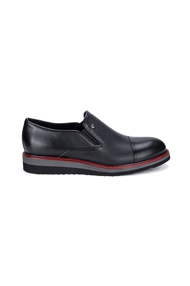 3614 Black Genuine Leather Eva Flat Sole Men's Daily Casual Classic Shoes