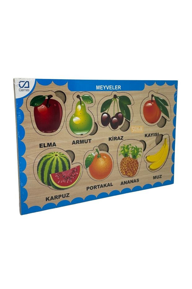 Fruits 8 Pieces 29.5X19.5Cm Educational-Tutorialal Healthy Wooden Children's Puzzle Jigsaw Series