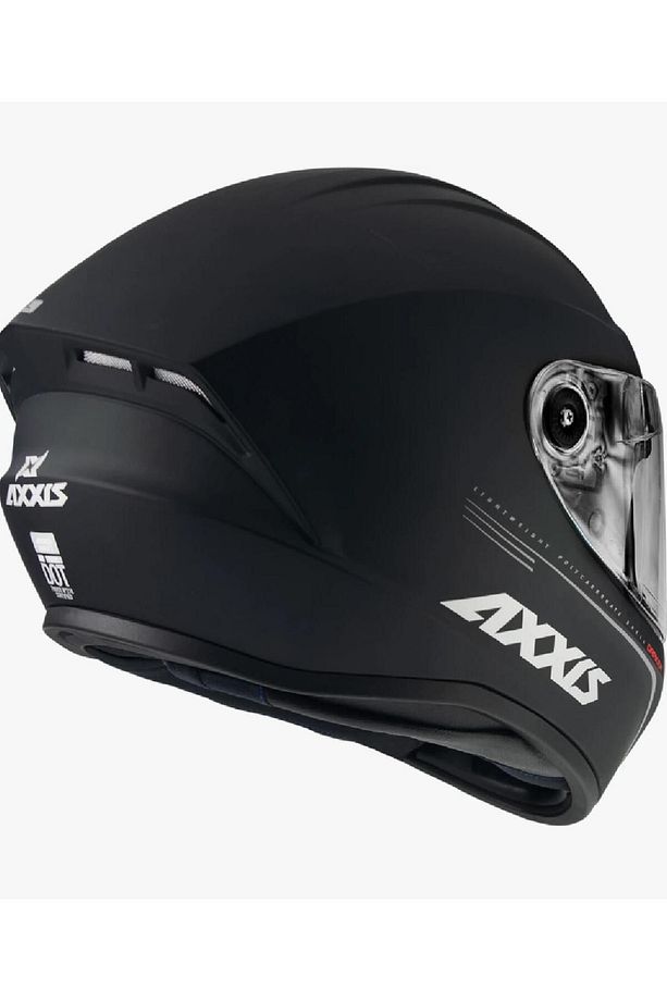 MOTONEO AXXIS DRAKEN S SOLİD V.2 MATT BLACK MOTOSİKLET KASKI - 2