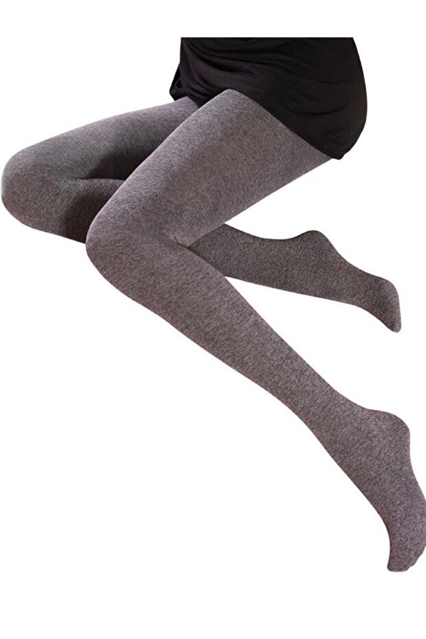 Women's Black Cotton Thick 90 Denier Pantyhose 2544