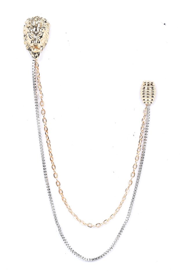 Aslan Ceket Yaka Iğnesi Gold - 2