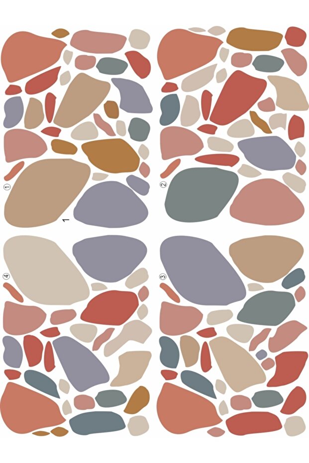 Taş Devri Duvar Sticker Seti 128 Parça - 1