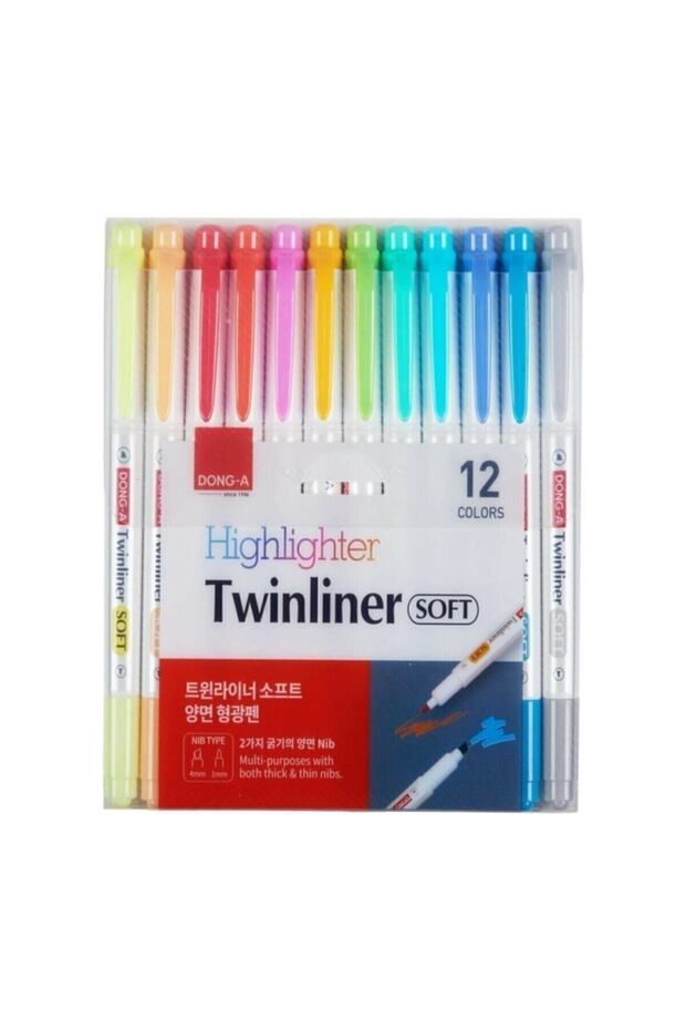 Twinliner Soft Fosforlu Fırçalı 12 Adet Set - 1