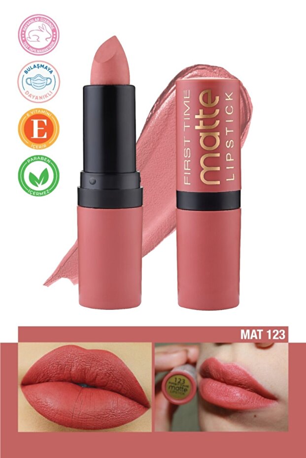 Fırst Tıme Rich Matte Lipstick - 123 - 1