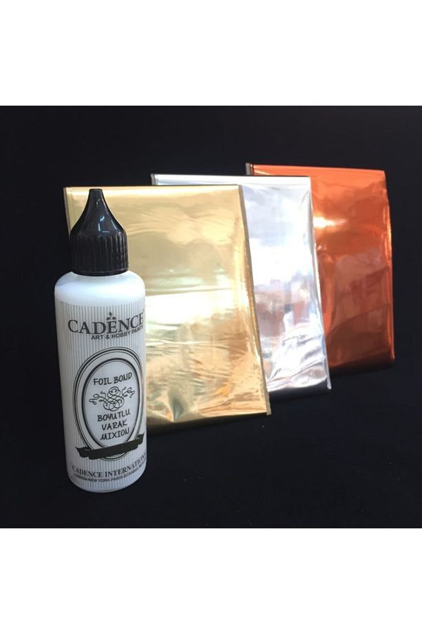 Foıl Bond Boyutlu Varak Mıxıon 70 ml Folyo Varak Bakır 5 M Gümüş 5 M Altın 5 M -4lü Set - 2