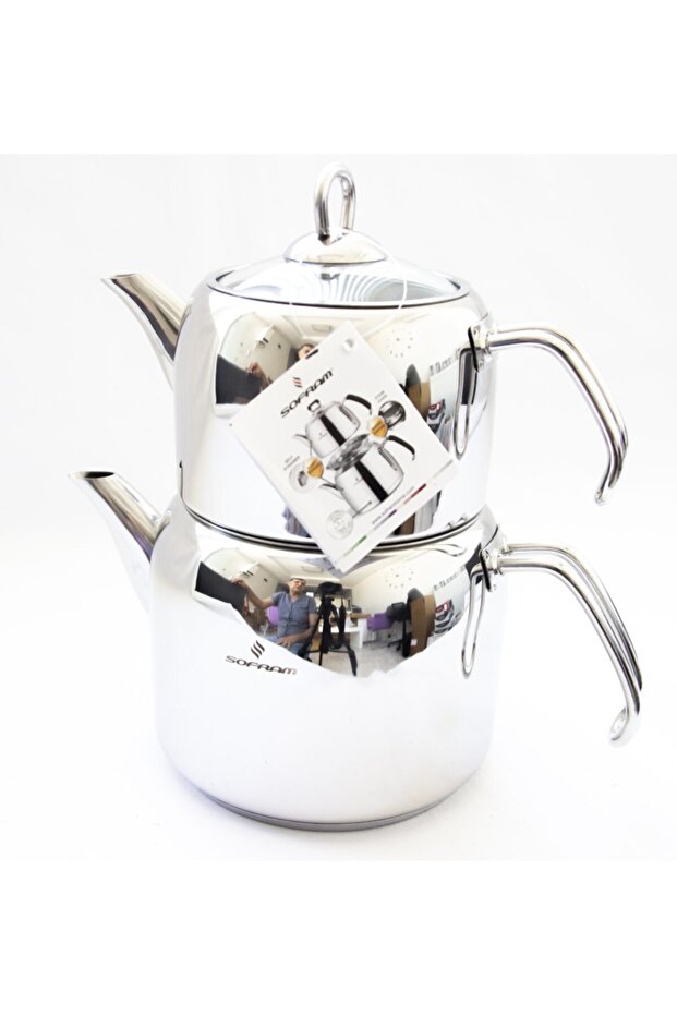 Soft Buhar Kapaklı Çelik Çaydanlık - Orta - 1