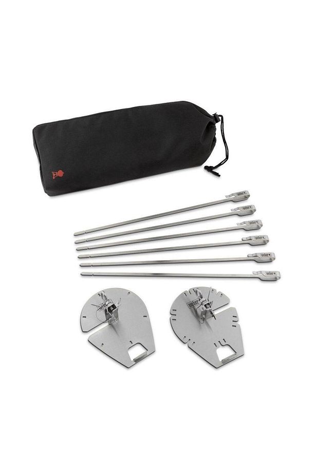 Gümüş Çelik Dönen Şiş Seti - Crafted Rotisserie Skewers - 7685 - 3