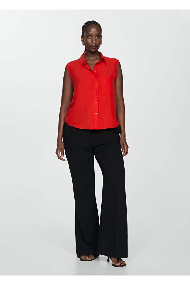 Kolsuz lyocell gömlek - 5