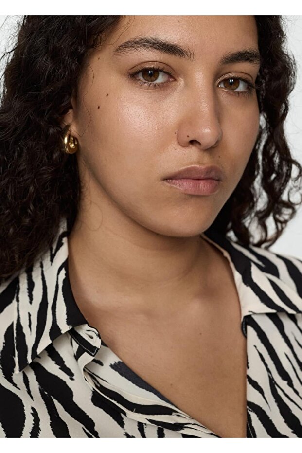 Desenli Dökümlü Gömlek - 8