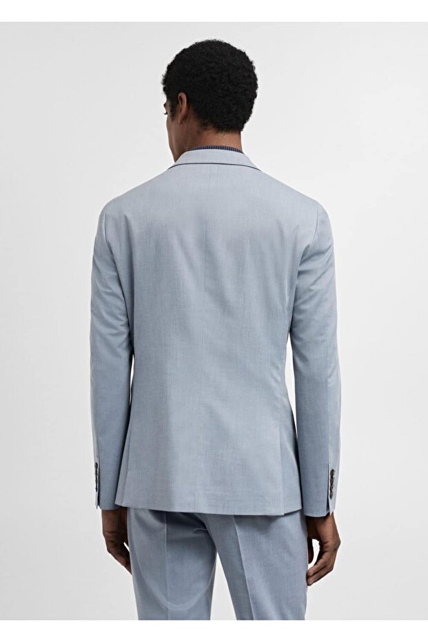 Streç kumaştan süper dar kesim blazer ceket - 4