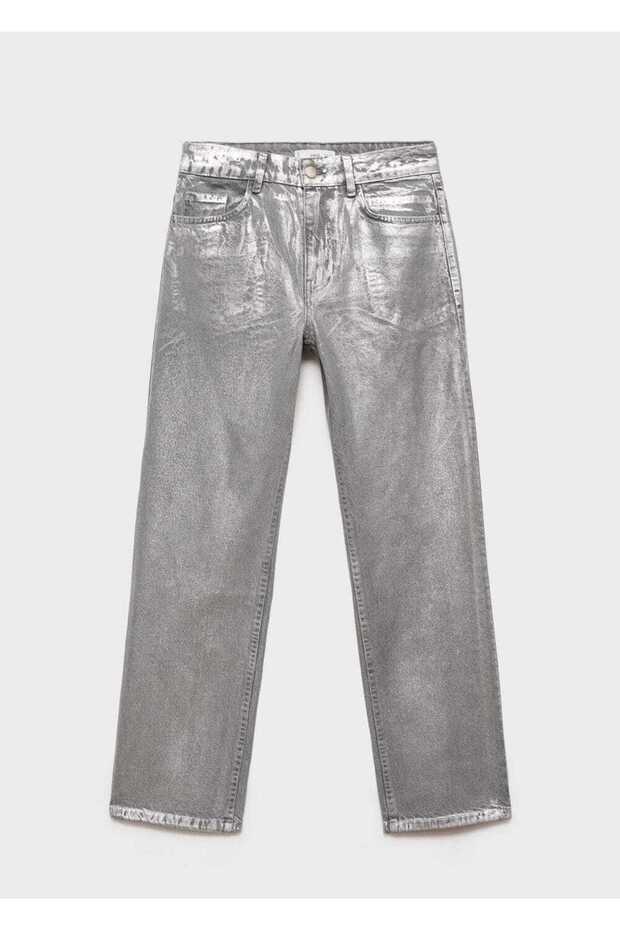 Folyo Düz Jean Pantolon - 3