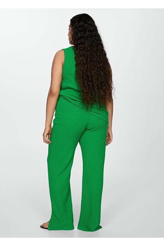 Düz kroşe pantolon - 6