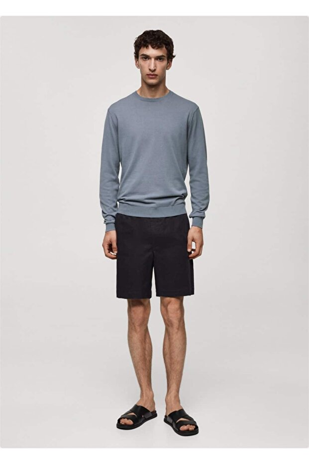 %100 pamuklu ince triko kazak - 2