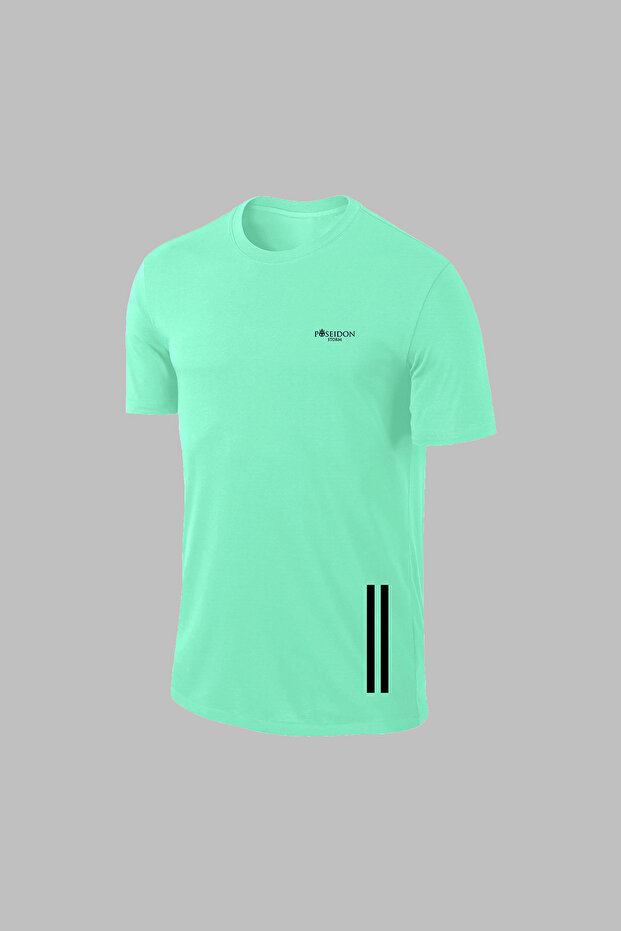 تي شيرت رجالي كبير الحجم باللون الأخضر المائي Dri-Fit مريح ومسطح للتدريب والجري (4XL-10XL)
