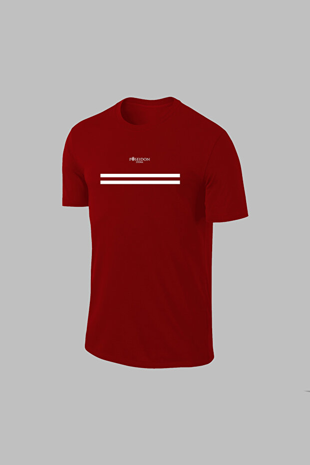 Plus Size Men's Burgundy Dri-Fit Unprinted Round Neck Short Sleeve Tshirt (4XL- 10XL)