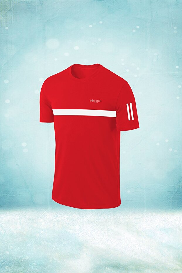 Battal Size Men's Red Dri-Fit Round Neck Comfortable T-Shirt (4XL- 10XL)