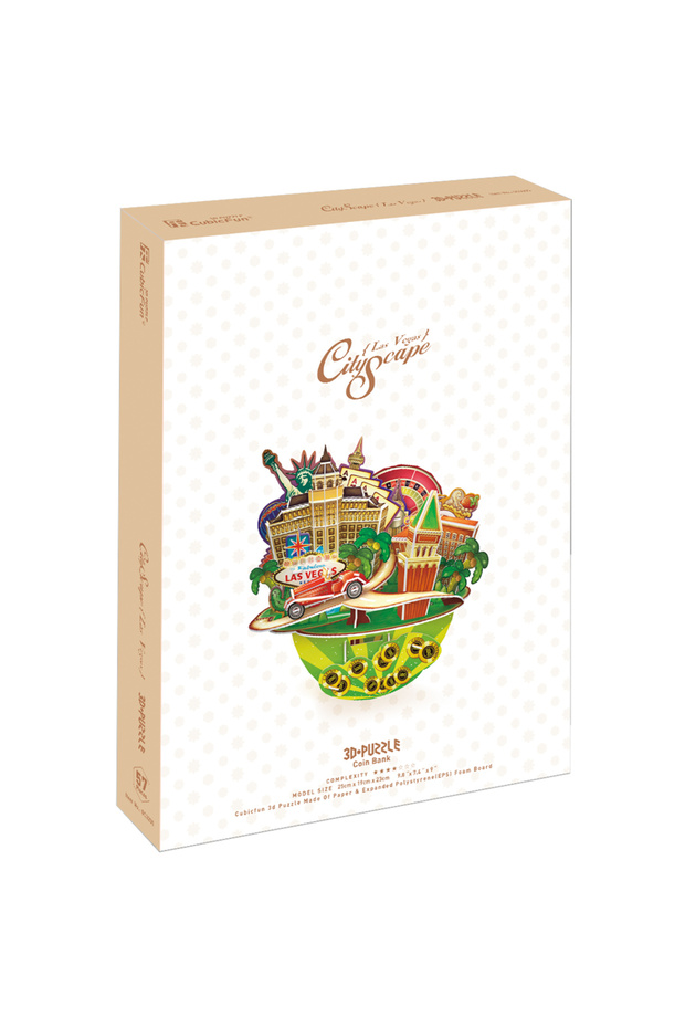 3d 64 Parça Puzzle Las Vegas Şehir Kompozisyonu - 4