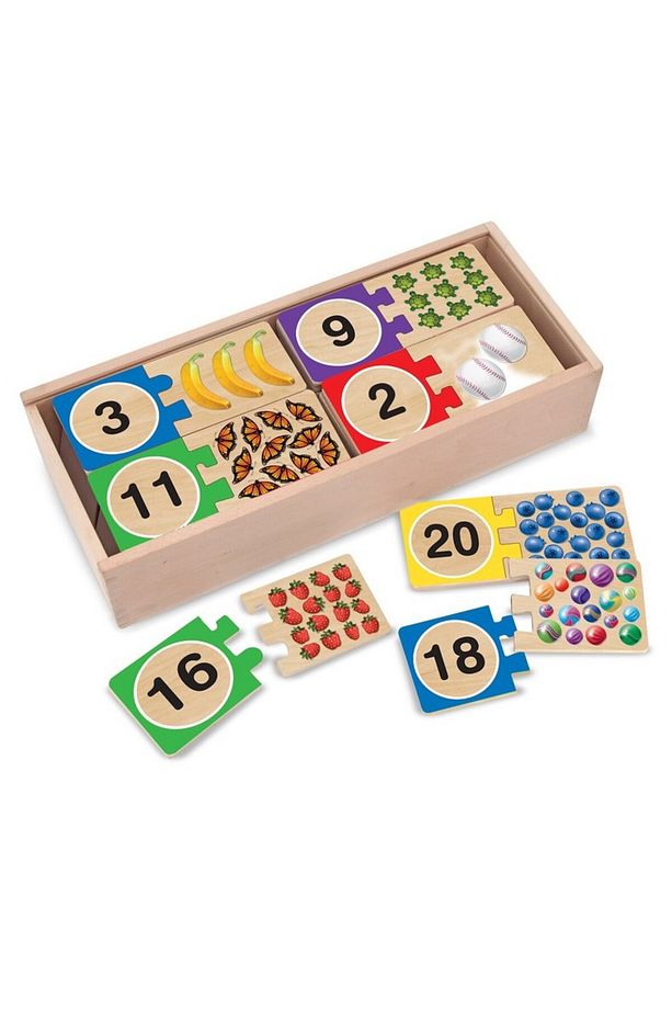 Melissa And Doug Ahşap Sayılar Eşleştirme Yapbozu - 1