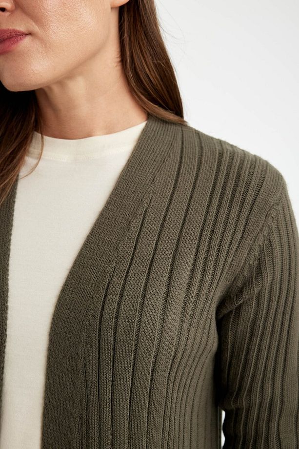 Regular Fit Basic Düz Triko Tunik Hırka D3712ax24au - 5