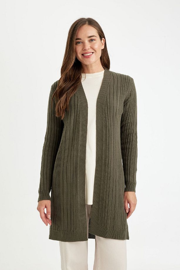 Regular Fit Basic Düz Triko Tunik Hırka D3712ax24au - 3