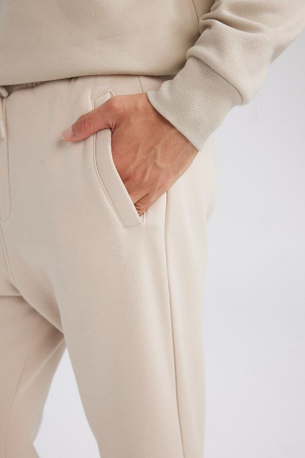 Jogger Eşofman Altı Standart Fit Basic Düz Beli Bağcıklı Lastikli Paça Cepli A6468ax24au - 6