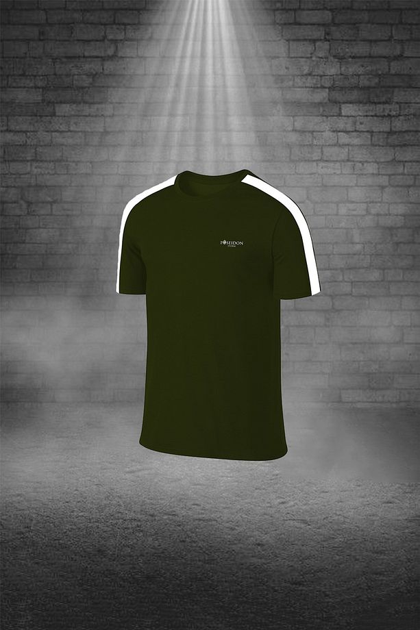Over Size Erkek Haki Dri-fit Kumaş Düz Konforlu Cepli Kısa Kol Tişört Şort Alt Üst Koşu Seti (4xl -1 - 2