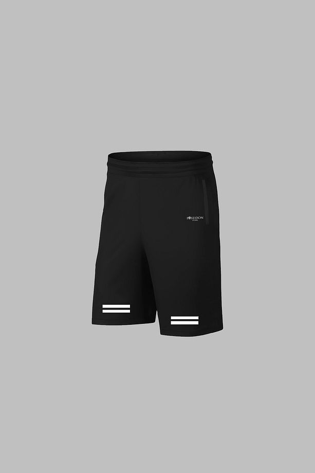 Over Size Erkek Siyah Dri-Fit Kumaş Baskısız Yuvarlak Yaka Kısa Kol Tişört Şort Alt Üst Takım   (4XL - 3