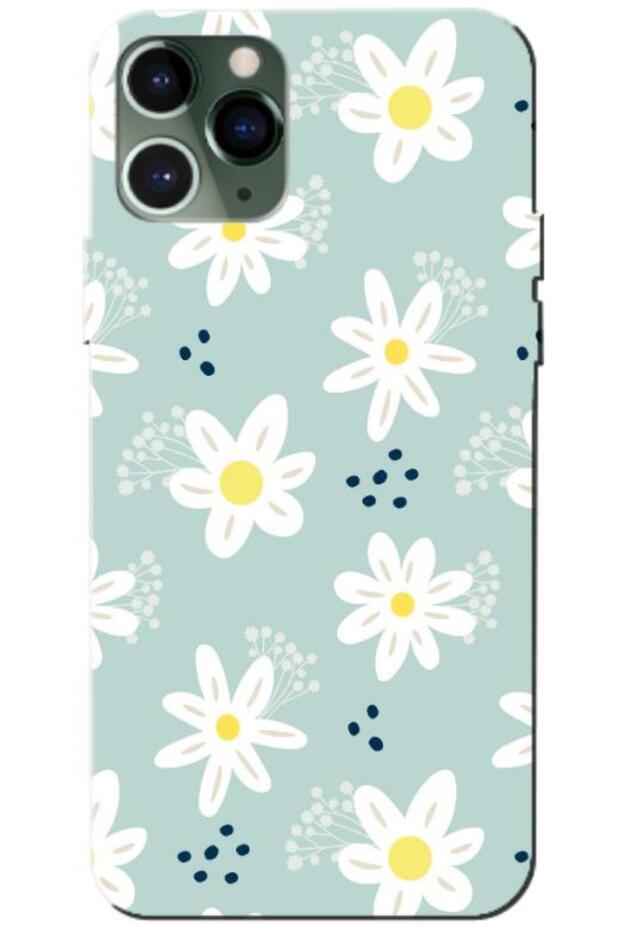 حافظة سيليكون متوافقة مع هاتف Apple iPhone 11 Pro Max Spring Flowers 10 (مطبوعة)