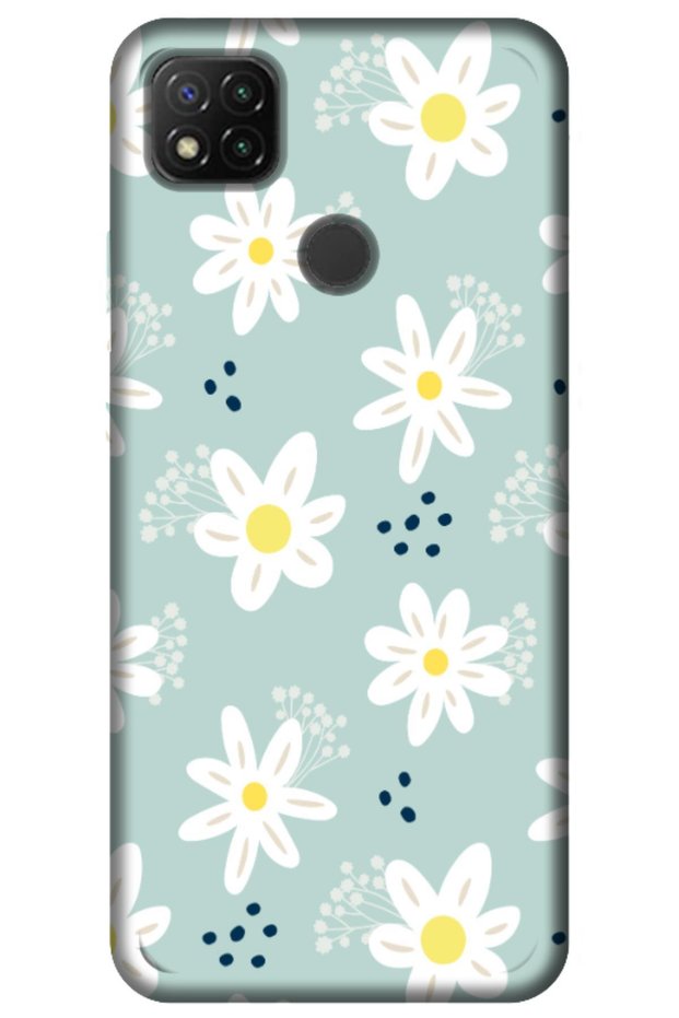 Xiaomi Redmi 9C Compatible Case Spring Flowers 10 Silicone Case (Printed)