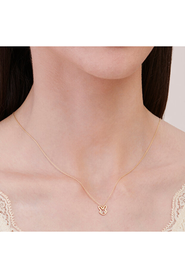 Altın Tavşan Kolye - 3