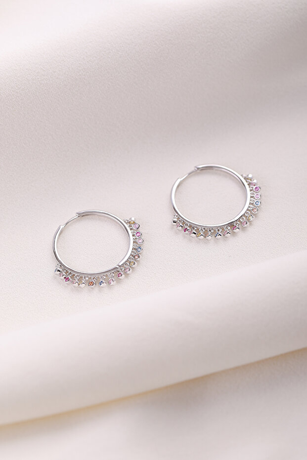 Silver Halka Küpe - 1